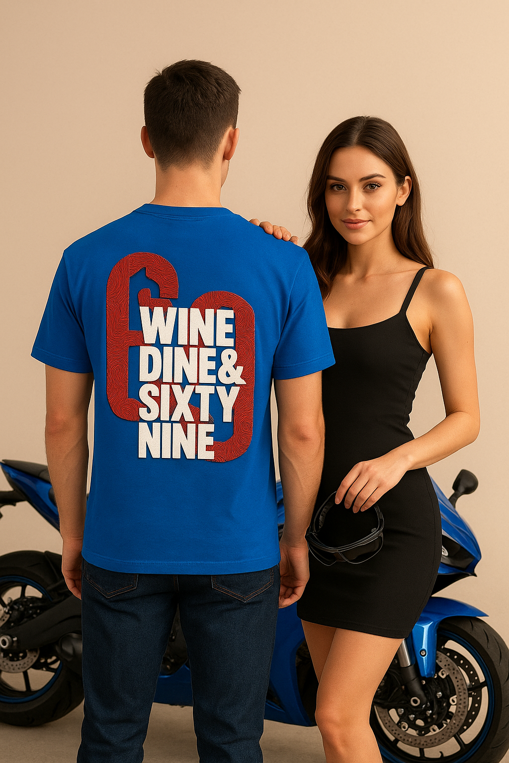 Wine dine 69(blue) size - M - Image 4